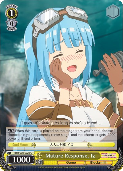 Mature Response, Iz (BFR/S78-E020 C) [BOFURI: I Don't Want to Get Hurt, so I'll Max Out My Defense]