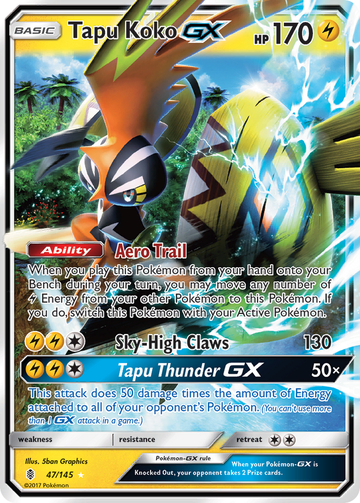 Tapu Koko GX (47/145) [Sun & Moon: Guardians Rising]