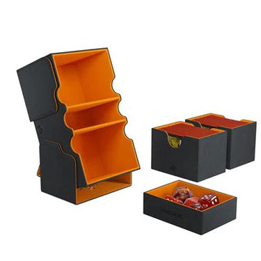 Stronghold 200+ XL Convertible Deck Box, Black/Orange