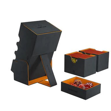 Stronghold 200+ XL Convertible Deck Box, Black/Orange