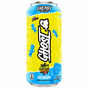 Ghost Energy Sour Patch, Blue Raspberry (16oz Can)