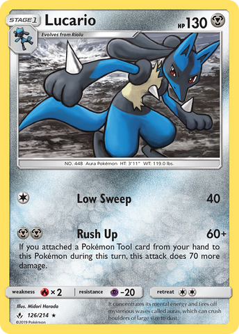 Lucario (126/214) [Sun & Moon: Unbroken Bonds]