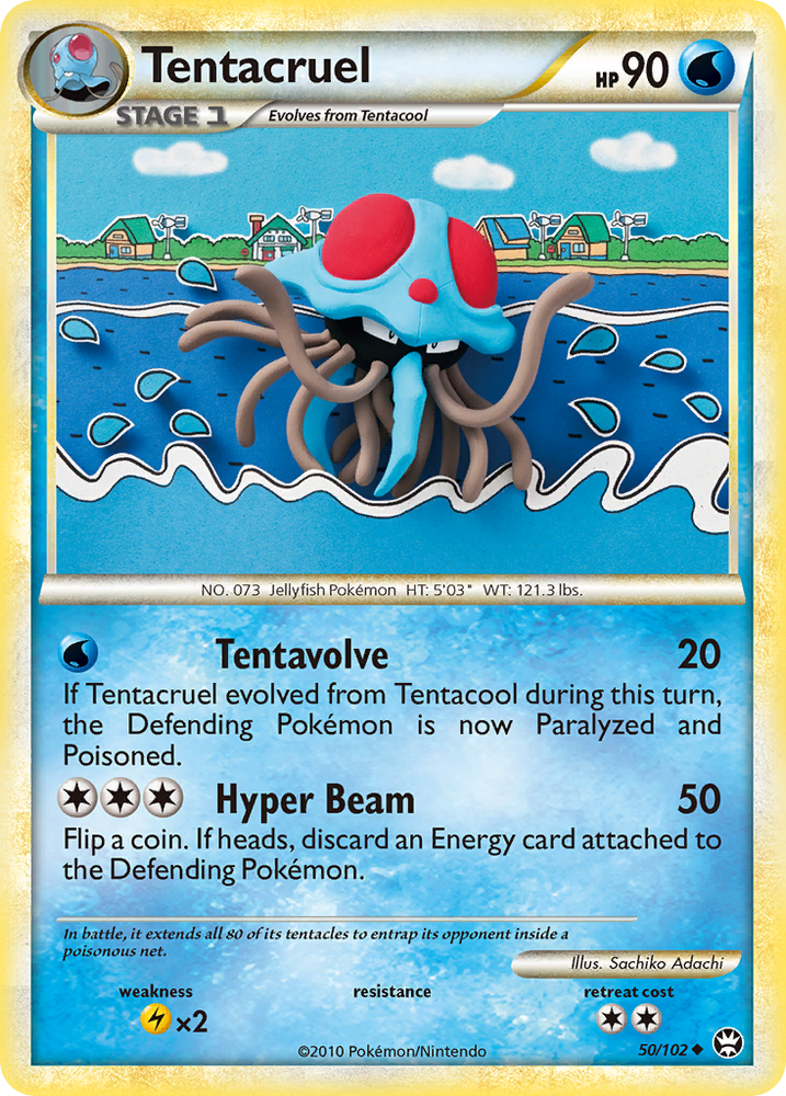 Tentacruel (50/102) [HeartGold & SoulSilver: Triumphant]