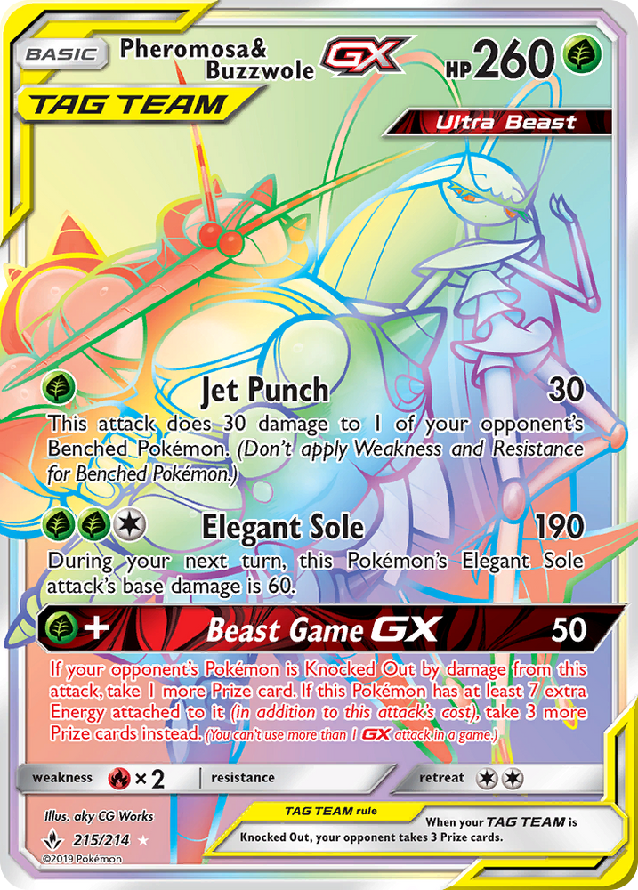 Pheromosa & Buzzwole GX (215/214) [Sun & Moon: Unbroken Bonds]