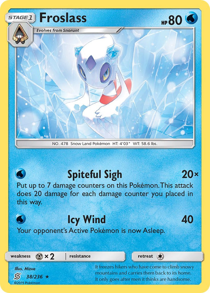 Froslass (38/236) (Theme Deck Exclusive) [Sun & Moon: Unified Minds]