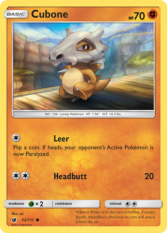 Cubone (52/111) [Sun & Moon: Crimson Invasion]