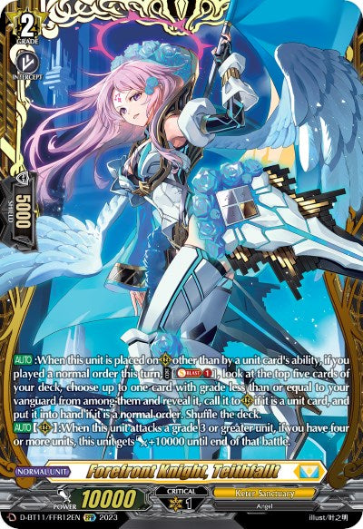 Forefront Knight, Teithfallt (D-BT11/FFR12EN) [Clash of the Heroes]