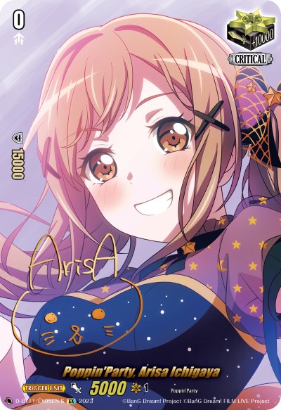 Poppin'Party, Arisa Ichigaya (Signature) (D-BT11/EX05EN-S) [Clash of the Heroes]