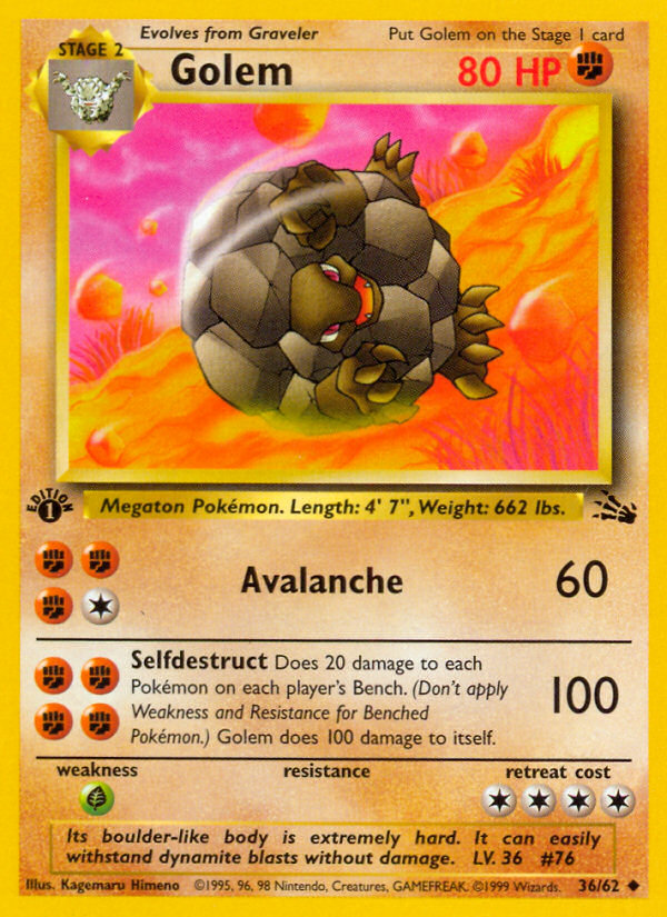 Golem (36/62) [Fossil 1st Edition]