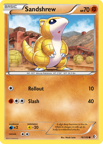 Sandshrew (78/149) [Black & White: Boundaries Crossed]