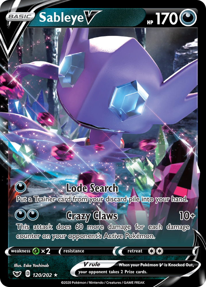 Sableye V (120/202) [Sword & Shield: Base Set]