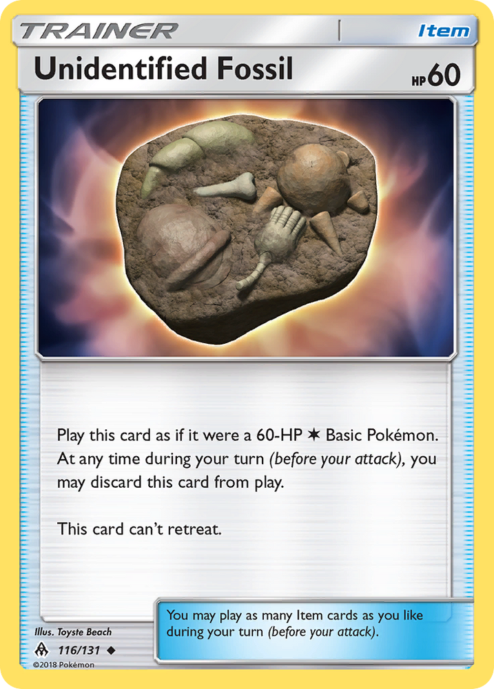 Unidentified Fossil (116/131) [Sun & Moon: Forbidden Light]