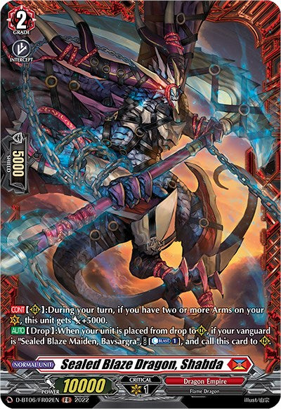 Sealed Blaze Dragon, Shabda (D-BT06/FR22EN) [Blazing Dragon Reborn]