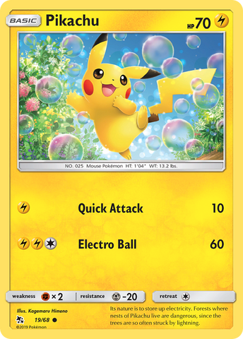 Pikachu (19/68) [Sun & Moon: Hidden Fates]