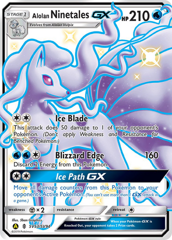 Alolan Ninetales GX (SV53/SV94) [Sun & Moon: Hidden Fates - Shiny Vault]