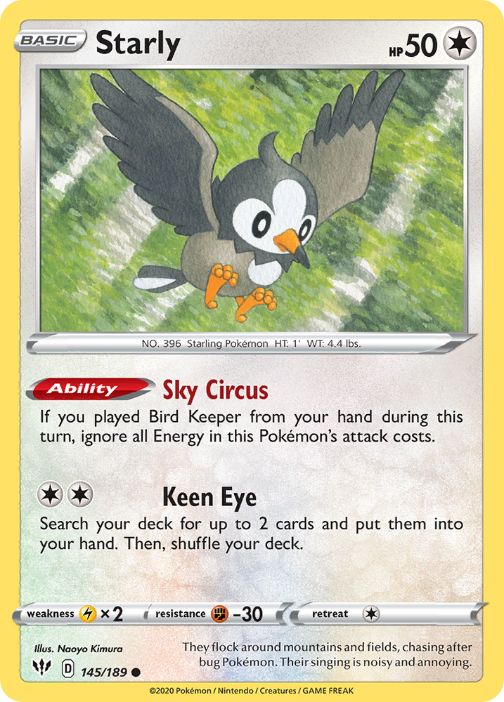 Starly (145/189) [Sword & Shield: Darkness Ablaze]