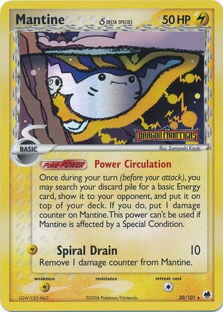 Mantine (20/101) (Delta Species) (Stamped) [EX: Dragon Frontiers]