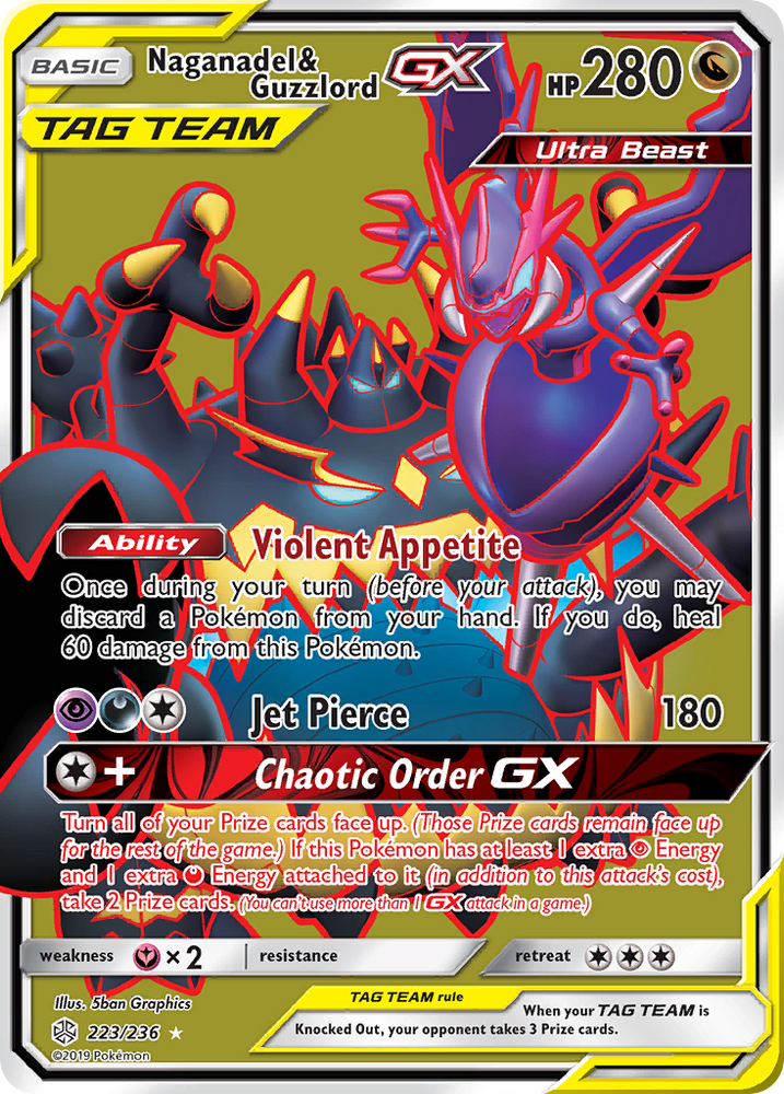 Naganadel & Guzzlord GX (223/236) [Sun & Moon: Cosmic Eclipse]