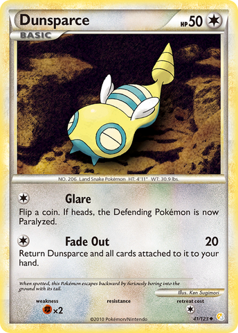 Dunsparce (41/123) [HeartGold & SoulSilver: Base Set]