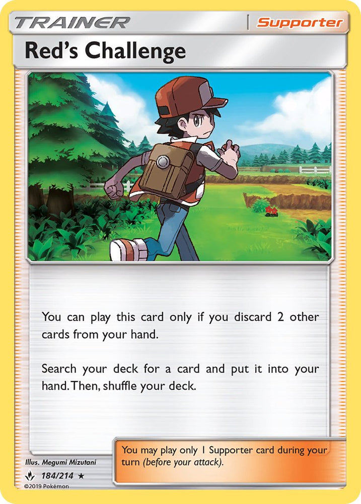 Red's Challenge (184/214) (Theme Deck Exclusive) [Sun & Moon: Unbroken Bonds]