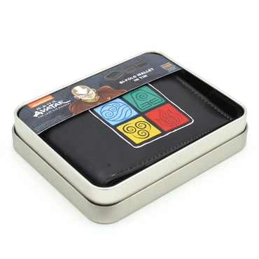 Avatar Four Elements Wind Water Fire Earth Bi-Fold Wallet with Gift Tin - Concept One - 2