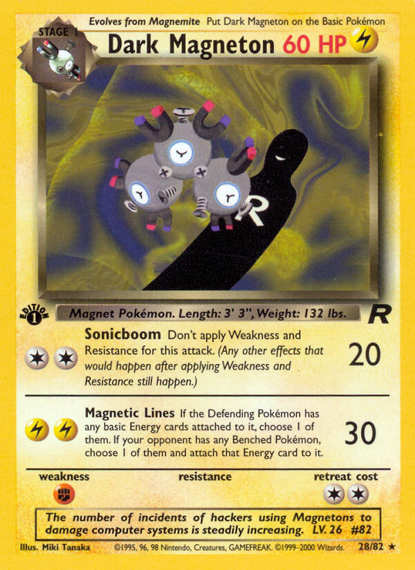 Dark Magneton (28/82) [Team Rocket 1st Edition]