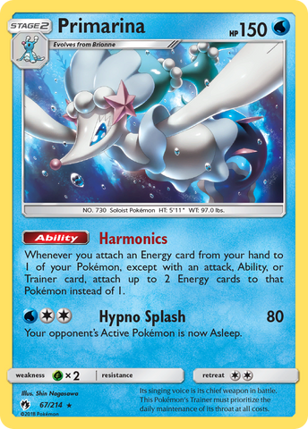 Primarina (67/214) [Sun & Moon: Lost Thunder]