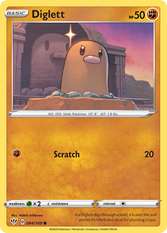 Diglett (084/189) [Sword & Shield: Darkness Ablaze]