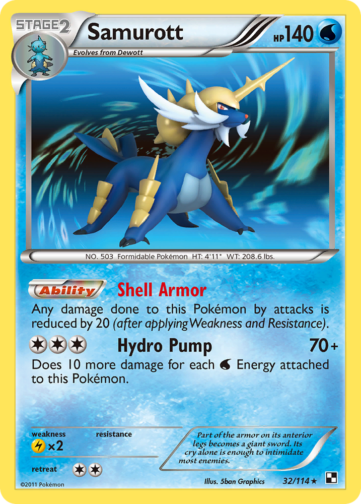 Samurott (32/114) [Black & White: Base Set]