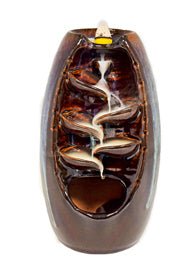 Blue/Brown Ceramic Incense Burner - Fantasy Gifts - 1