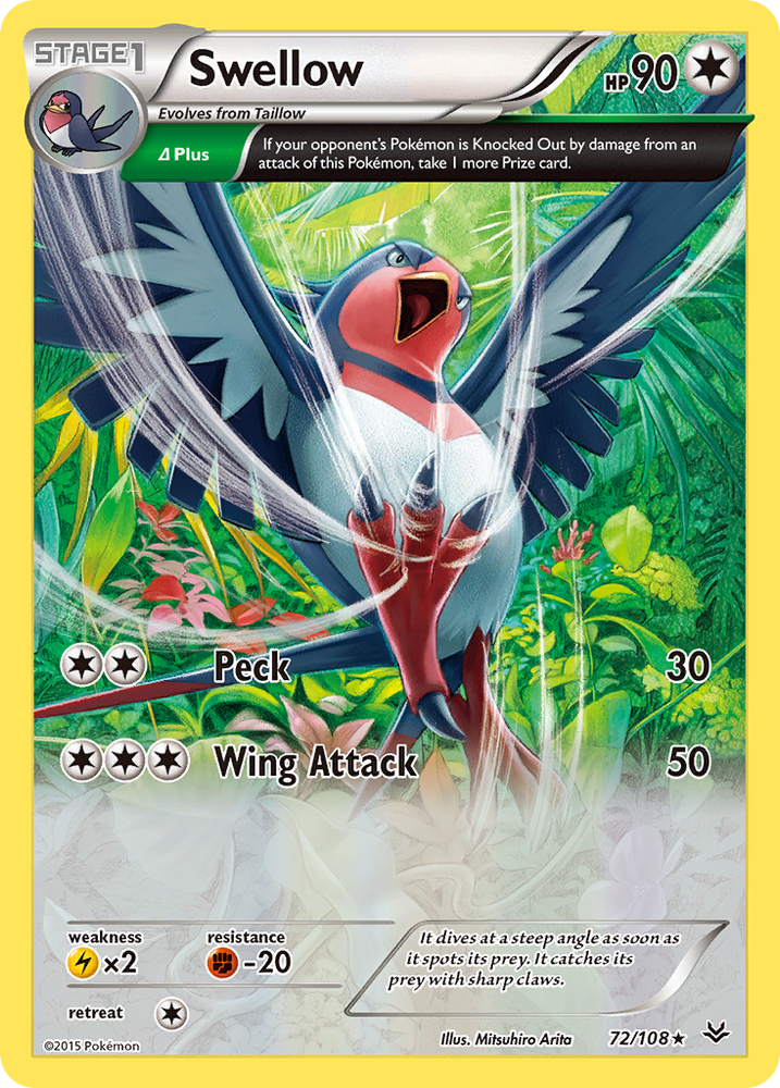 Swellow (72/108) [XY: Roaring Skies]