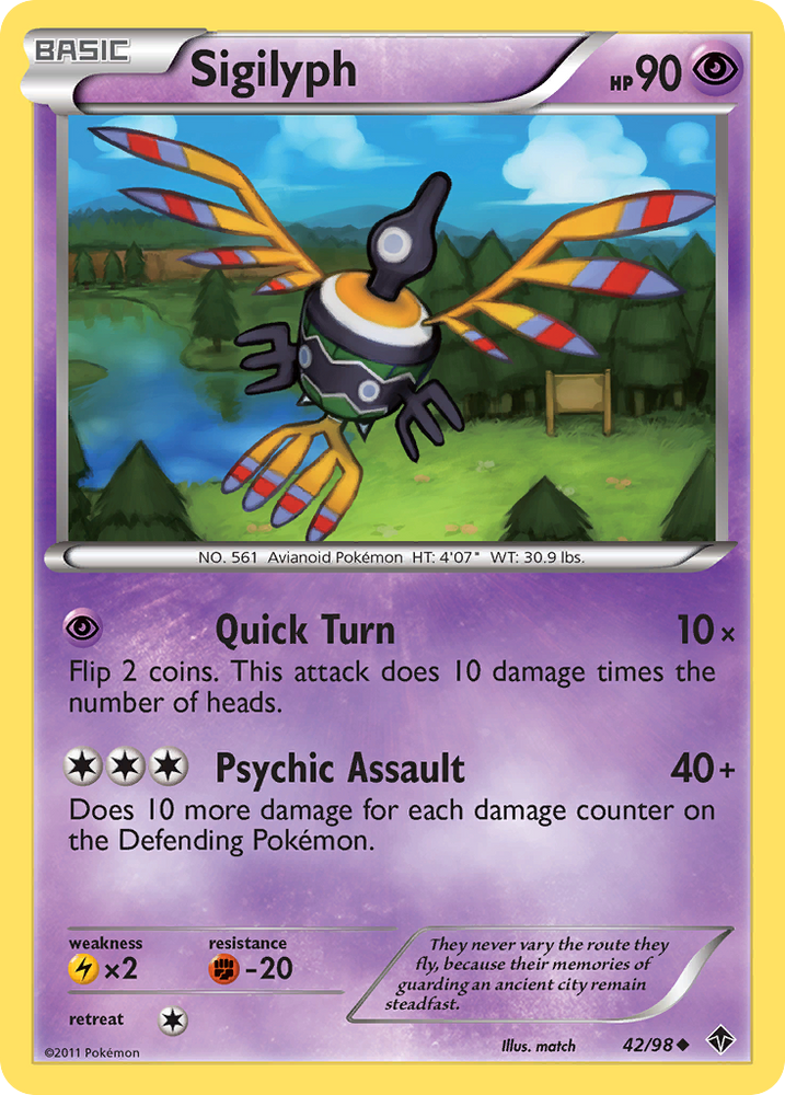 Sigilyph (42/98) [Black & White: Emerging Powers]