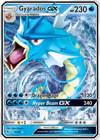 Gyarados GX (16/68) [Sun & Moon: Hidden Fates]