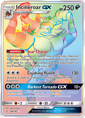 Incineroar GX (188/181) [Sun & Moon: Team Up]