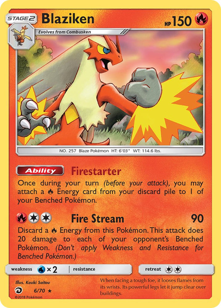 Blaziken (6/70) (Theme Deck Exclusive) [Sun & Moon: Dragon Majesty]