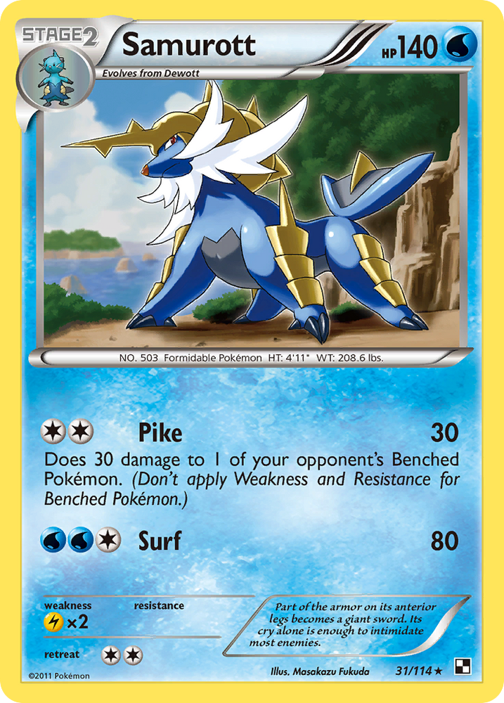 Samurott (31/114) [Black & White: Base Set]