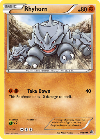 Rhyhorn (74/160) [XY: Primal Clash]