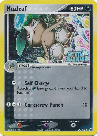 Nuzleaf (39/100) (Stamped) [EX: Crystal Guardians]