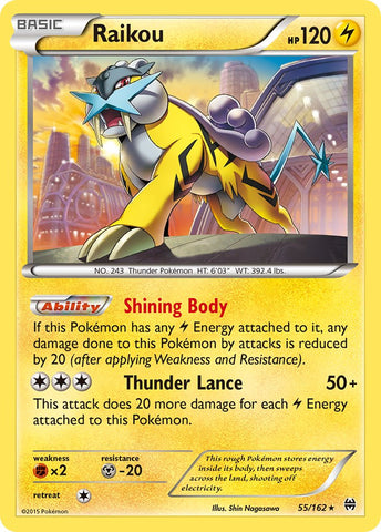 Raikou (55/162) (Cosmos Holo) (Blister Exclusive) [XY: BREAKthrough]