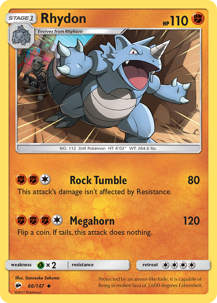 Rhydon (66/147) [Sun & Moon: Burning Shadows]