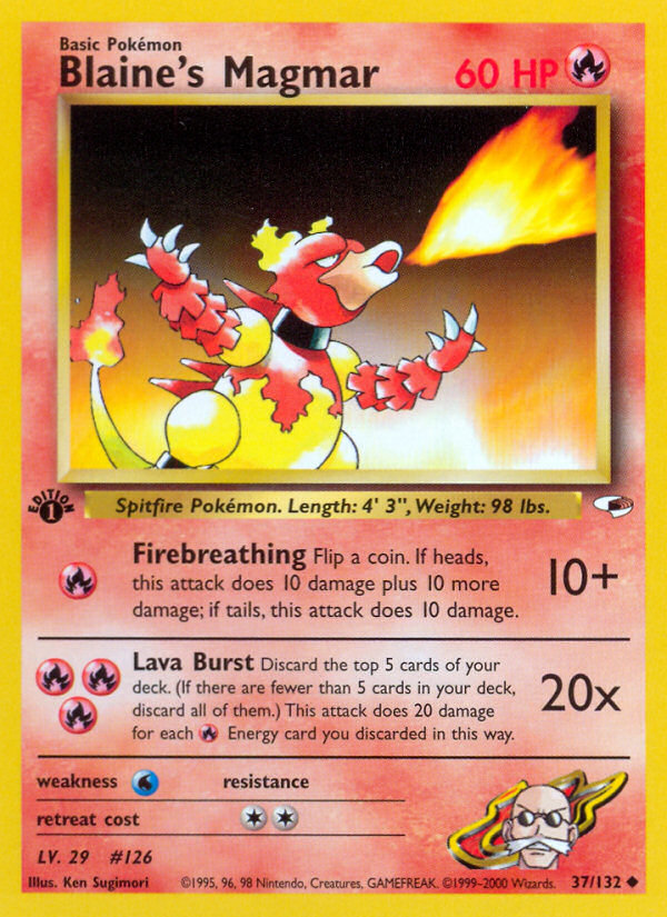 Blaine's Magmar (37/132) [Gym Heroes 1st Edition]